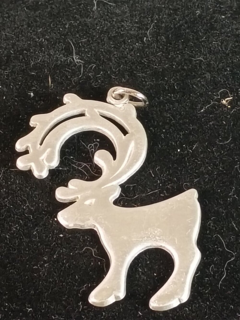 Vintage  R. Tennesmed Sweden Pewter Reindeer Deer Pendant